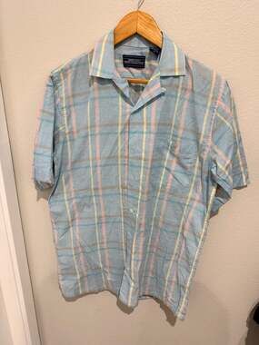 Vintage Mervyn's Men's Collection Plaid Short Sleeve Button-Down Shirt
